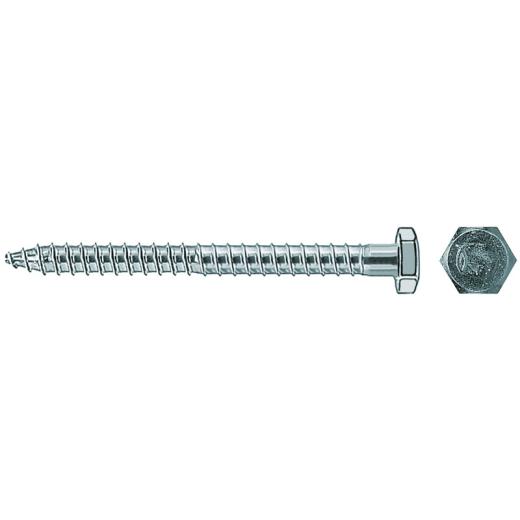 fischer Tornillo de seguridad 7 x 67, cabeza hexagonal, acero galvanizado - 200 piezas