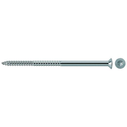 fischer Tornillo de seguridad 7 x 107 T, cabeza plana, acero galvanizado - 200 piezas