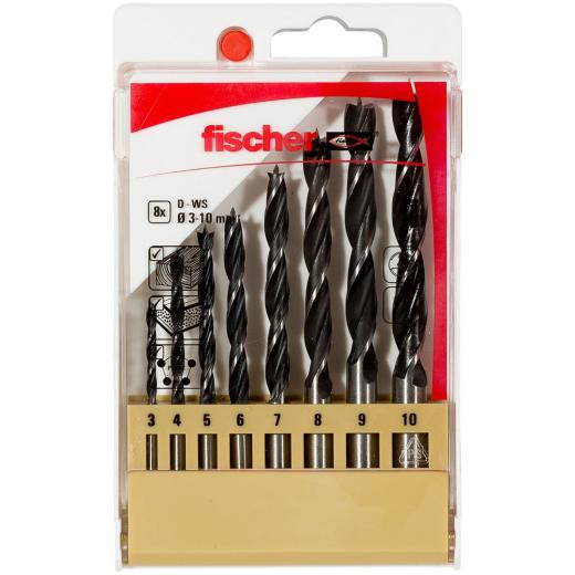 fischer Holzbohrer D-WS Set 3-10mm 8 Teile