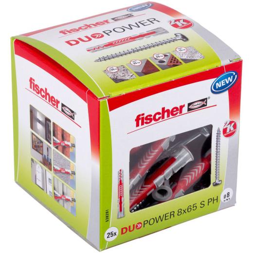 fischer - DuoPower 8 x 65 S PH | 25 Stück