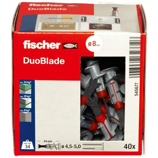 fischer - Gipskartondübel DuoBlade | 40 Stück