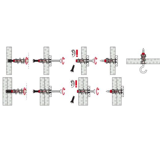 fischer - Gipskartondübel DuoBlade | 40 Stück