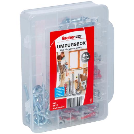 fischer Umzugsbox DuoPower 6, 8 (64 teilig)