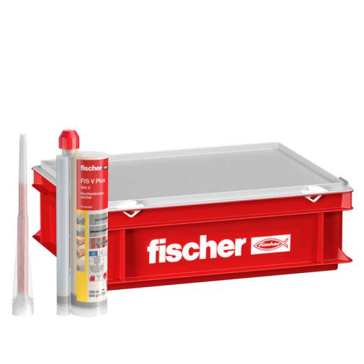 fischer Handwerkerkoffer klein | mit Hochleistungsmörtel FIS V Plus 360 S | 10 Kartuschen