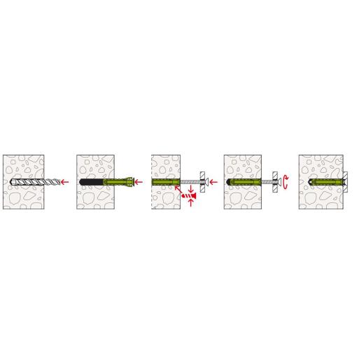 fischer Cheville à expansion SX Plus Green 12 x 60 - 20 pièces