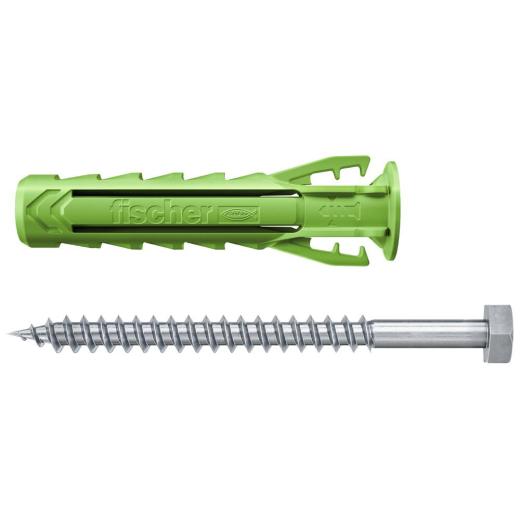 fischer Spreizdübel SX Plus Green 10 x 50 mit Schraube - 25 Stück