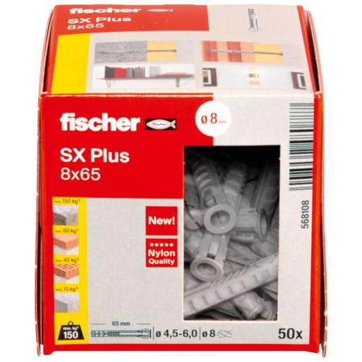 fischer Spreizdübel SX Plus 8 x 65 | 50 Stück