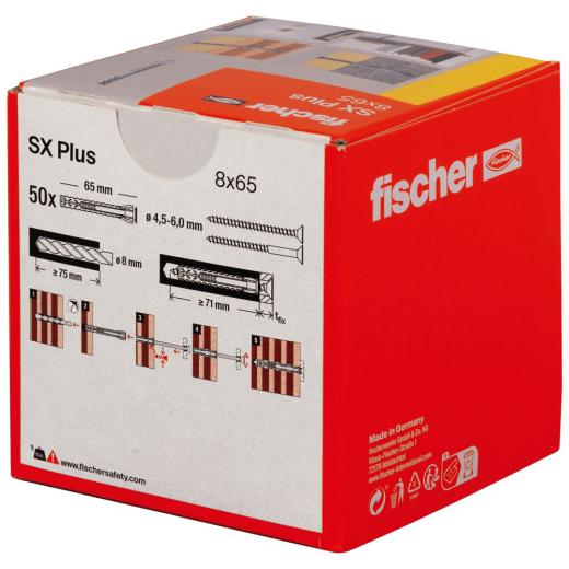 fischer Spreizdübel SX Plus 8 x 65 | 50 Stück