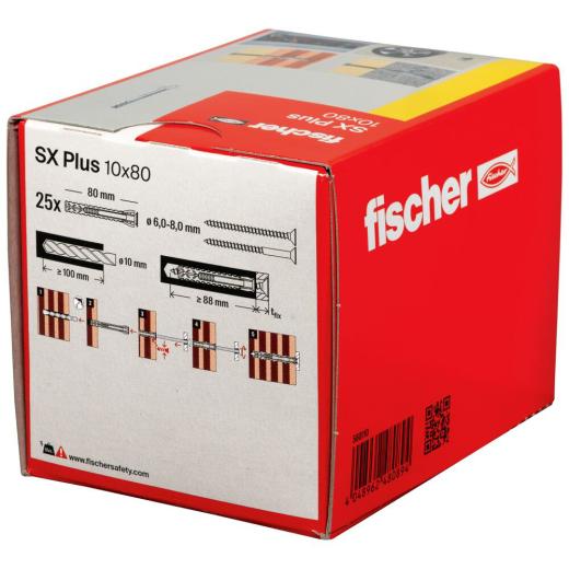 fischer Spreizdübel SX Plus 10 x 80 | 25 Stück