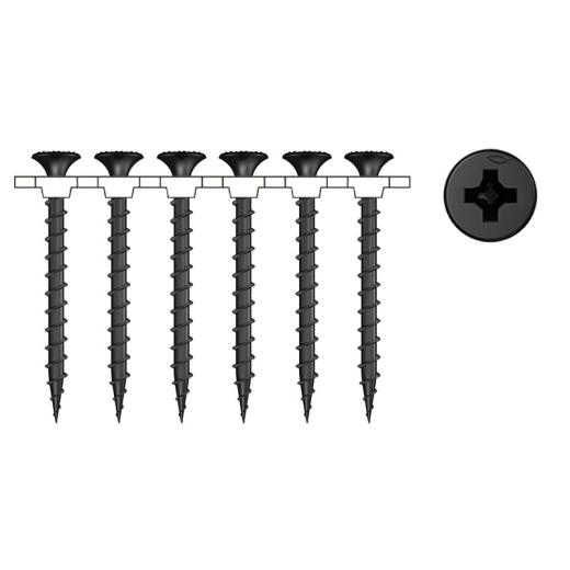 fischer Schnellbauschraube 3,5 x 45/39, PH2, Trompetenkopf, Stahl phosphatiert - 1000 Stück