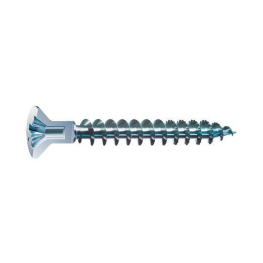 SPAX Tornillo universal, 4,5 x 35/25, Cabeza plana con agujero en la cabeza, Ranura en cruz Z2, WIROX (A9J) - 500 unidades