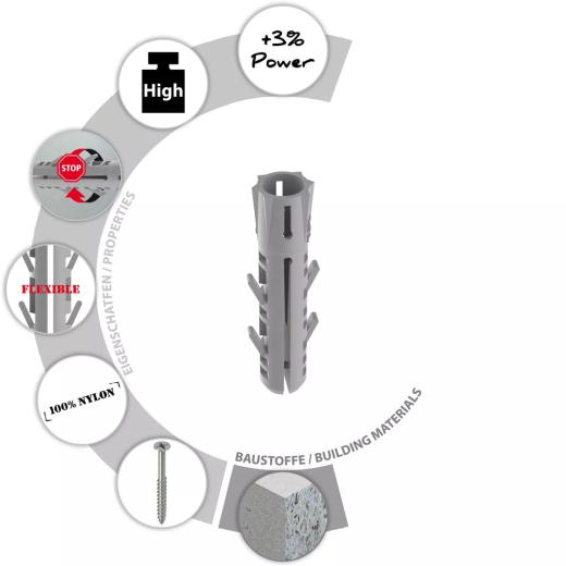 TOX Taco expansible Barracuda 8x40 mm | 100 piezas