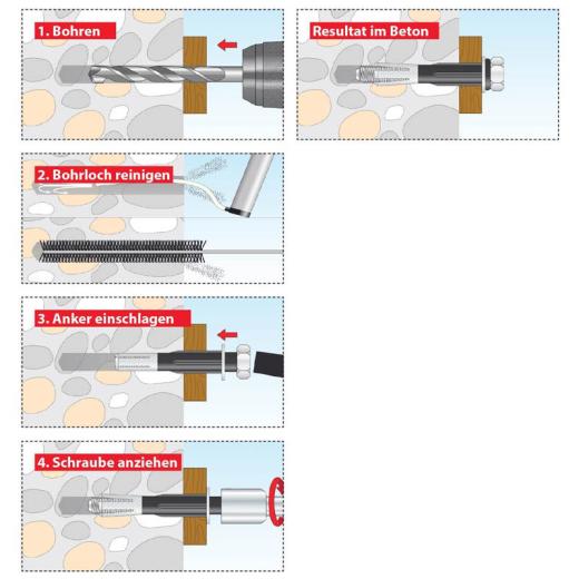 TOX Taco largo métrico Control 12x160 mm | 25 piezas