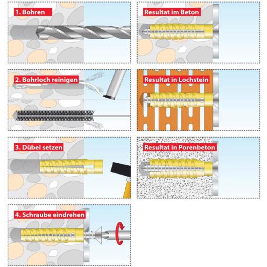 Metall-Krallendübel Tiger 6x32 mm | 100 Stück