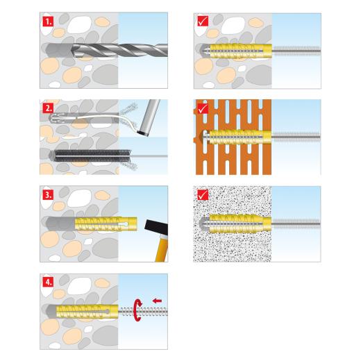 TOX Metall-Krallendübel Tiger 10x60 mm | 100 Stück