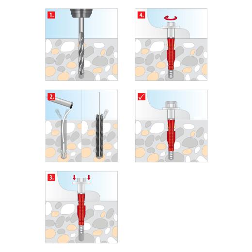 TOX Fixation WC sur pied Toilet | 100 pièces