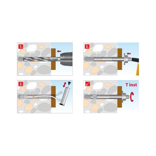 TOX Goujon Slim Fix M12x200/106+121 mm | 25 pièces