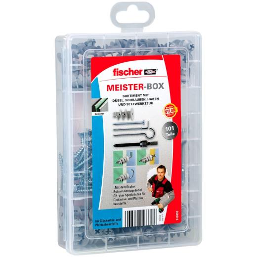 fischer Meister-Box con GK + tornillos + ganchos (100 piezas)