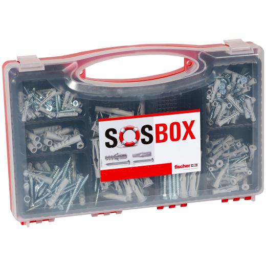 fischer SOS-Box Dübel S + FU + Schrauben (180 teilig)