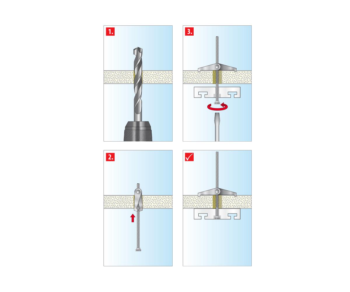 TOX cheville ressort Spagat M6 25 pi ces