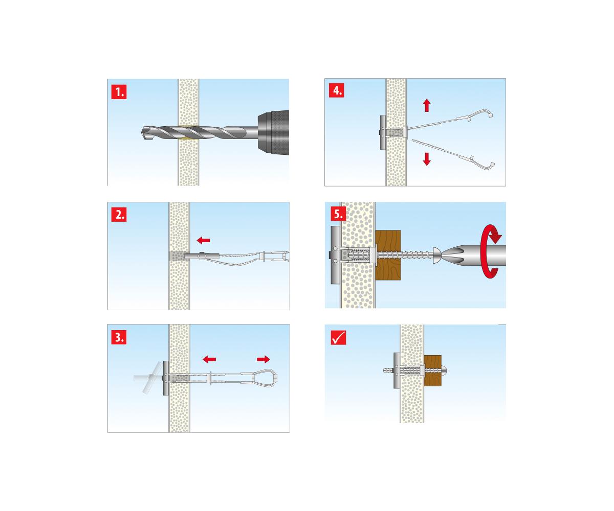 TOX cheville ressort pour support creux Spagat Pro M8 10 pi ces