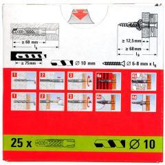 fischer Universeelplug UX 10 x 60 - 25 stuks