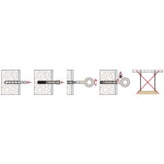 Armella de espiga roscada GS 8 x 80 | - 20 Stück