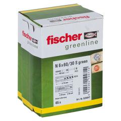 fischer Nageldübel N Green 6 x 60/30 S Senkkopf | 45 Stück