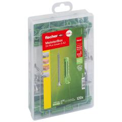 fischer Boîte de maître Greenline Chevilles à expansion SX + vis A2 (120 en partie)