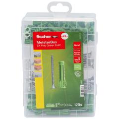 fischer Meister-Box Tapón de expansión Greenline SX + tornillo A2 (120 piezas)