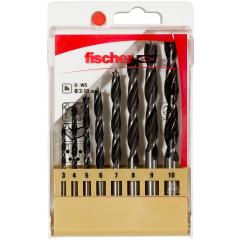 fischer Holzbohrer D-WS Set 3-10mm 8 Teile