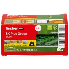 fischer Plug SX Plus Green 5 x 25 - 90 stuk