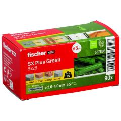 fischer Plug SX Plus Green 5 x 25 - 90 stuk