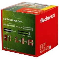 fischer Plug SX Plus Green 8 x 65 - 45 stuk