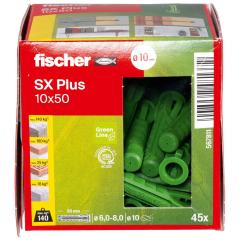 fischer Plug SX Plus Green 10 x 50 - 45 stuk