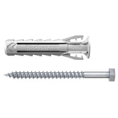 fischer Taco de expansión SX Plus 10 x 50 S con tornillo K | 25 piezas