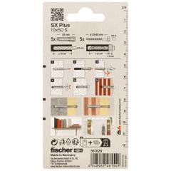 fischer Spreizdübel SX Plus 10 x 50 S mit Schraube K | 25 Stück