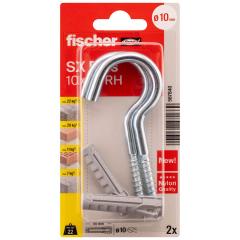 fischer Cheville à expansion SX Plus 10 x 50 RH avec crochet rond K | 10 pièces