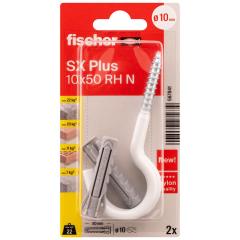 fischer Spreizdübel SX Plus 10 x 50 RH mit Rundhaken N K | 10 Stück