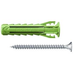 fischer Fissaggio in nylon SX Plus Green 5 x 25 S con vite - 100 pezzi