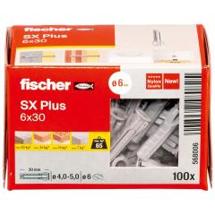 fischer Spreizdübel SX Plus 6 x 30 | 100 Stück