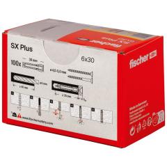 fischer Expansion plug SX Plus 6 x 30 | 100 pieces