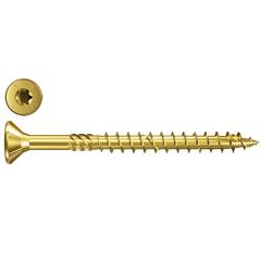 fischer MDF plate screws 4,5 x 50/30, TX20, countersunk head,  steel galvanized, yellow passivated - 200 pieces