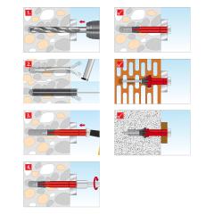 TOX Fixations universelles pour ouvertures Apollo KB 10x100 mm | 25 pièces