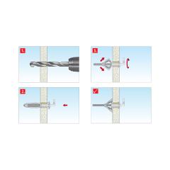 TOX Metall-Hakendübel Pirat Skippi-L M5x37 mm | 50 Stück