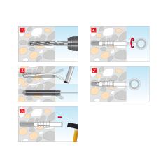 TOX Vis d’ancrage à œillet pour échafaudage Safe Fix Eye 12x120 mm | 20 pièces