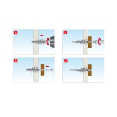 TOX Gipskartondübel Spiral Plus 37-4 + Schraube | 50 Stück