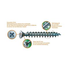 SPAX Universalschraube, 3 x 12/10, kleiner Senkkopf, Kreuzschlitz Z, WIROX (A9J) | 1000 Stück