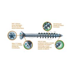 SPAX-M, 3,5 x 45/30, flat countersunk head, T-STAR plus, WIROX (A9J) - 200 pieces