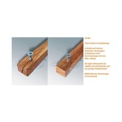 SPAX Universal screw, 3,5 x 45/40, flat countersunk head, cross recess Z, YELLOX (A2L) - 1000 pieces